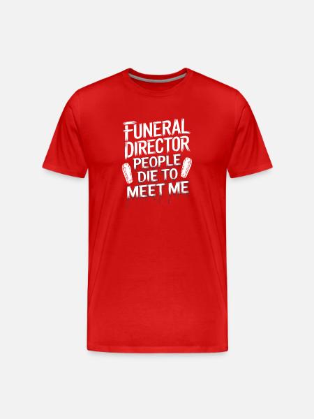 Undertaker Humor Motif - Halloween - Men's Premium Organic T-Shirt - red