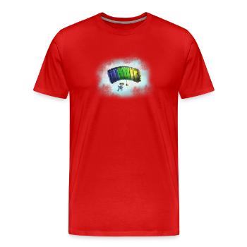 parachute - T-shirt bio Premium Homme - rouge - Devant - Damien (186cm)