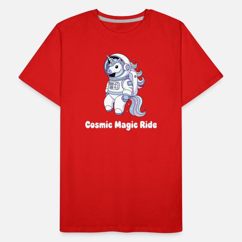 Licorne cosmique Voyage dans l’espace T-shirt bio Premium Homme