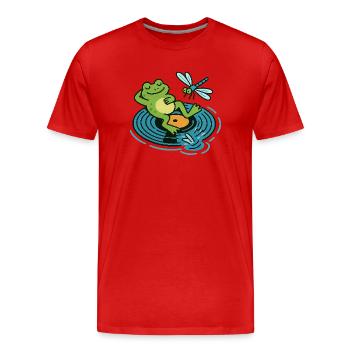Groove et lys - T-shirt bio Premium Homme - rouge - Devant - Damien (186cm)