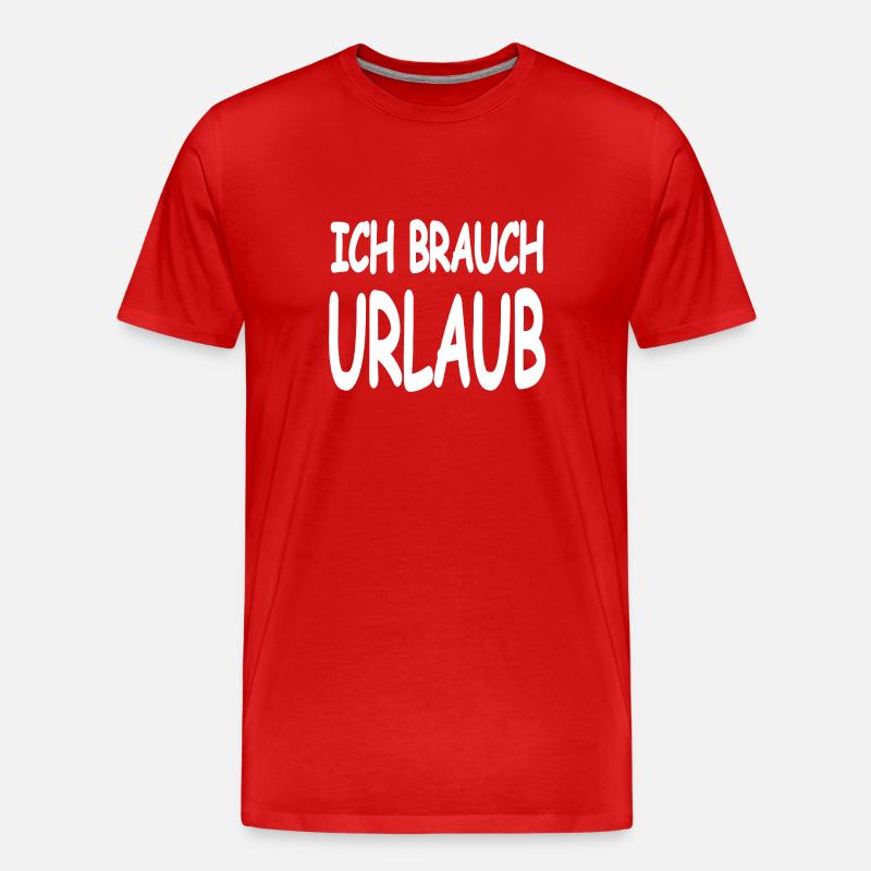 Urlaub - Männer Premium Bio T-Shirt - Rot
