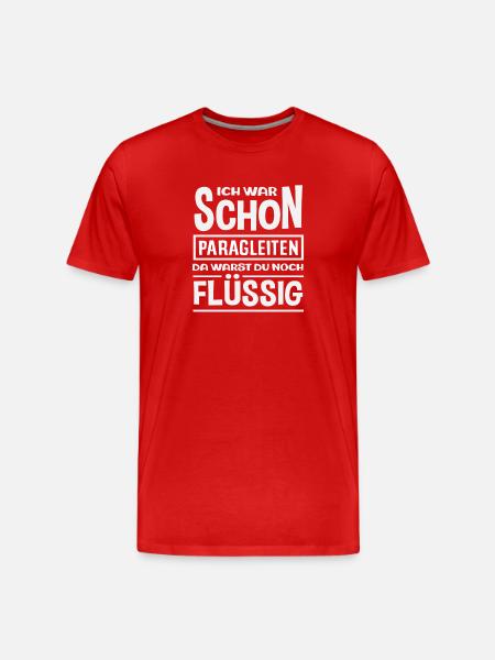Paragliding Adventure Liquid Saying - Men's Premium Organic T-Shirt - red