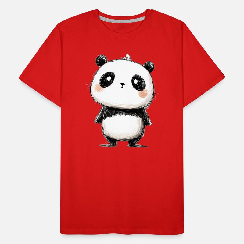 little panda drawing Men's Premium Organic T-Shirt