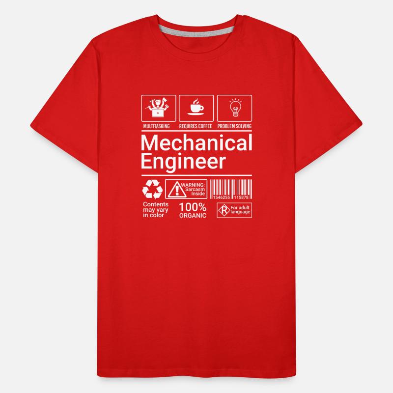 Mechanical Engineer Description Sarcastic Geek Men's Premium Organic T-Shirt