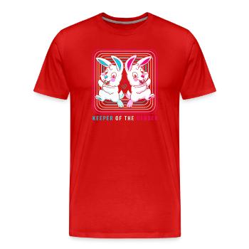 Gender Reveal Ostern Werdende Mutter - Männer Premium Bio T-Shirt - Rot - Vorne - Damien (186cm)