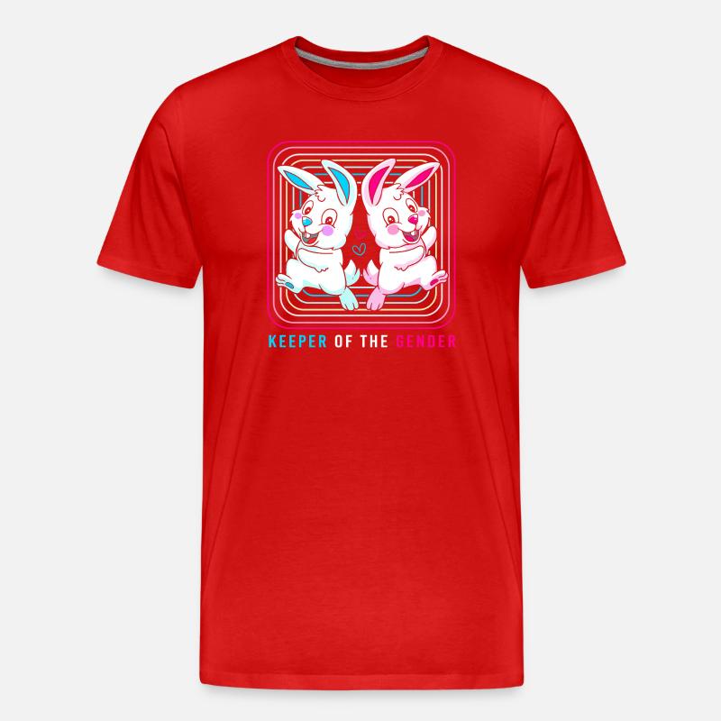 Gender Reveal Ostern Werdende Mutter - Männer Premium Bio T-Shirt - Rot