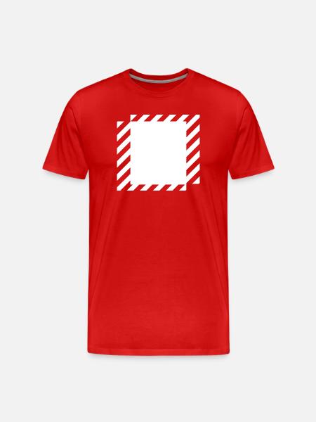  lines squares design - Men's Premium Organic T-Shirt - red