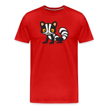 Skunk Zombie Halloween Zombie - Men's Premium Organic T-Shirt - red - Front - Damien (186cm)