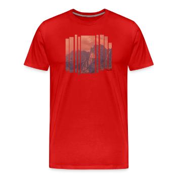 Jacaranda Kaiserblick  - Männer Premium Bio T-Shirt - Rot - Vorne - Damien (186cm)
