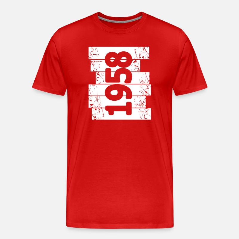 Eltern 1958 - Männer Premium Bio T-Shirt - Rot