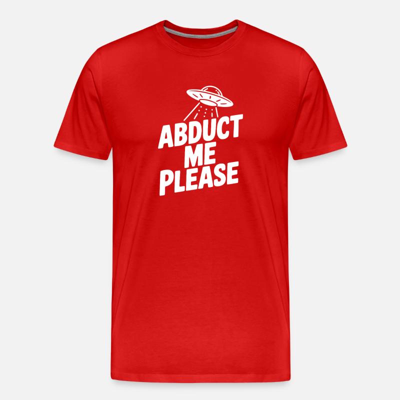Entführe mich bitte - Männer Premium Bio T-Shirt - Rot