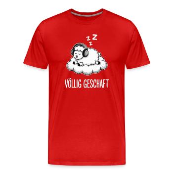 Completely done sheep design - Men's Premium Organic T-Shirt - red - Front - Damien (186cm)