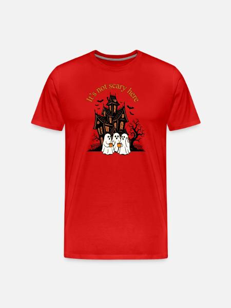It's not scary here - Men's Premium Organic T-Shirt - red