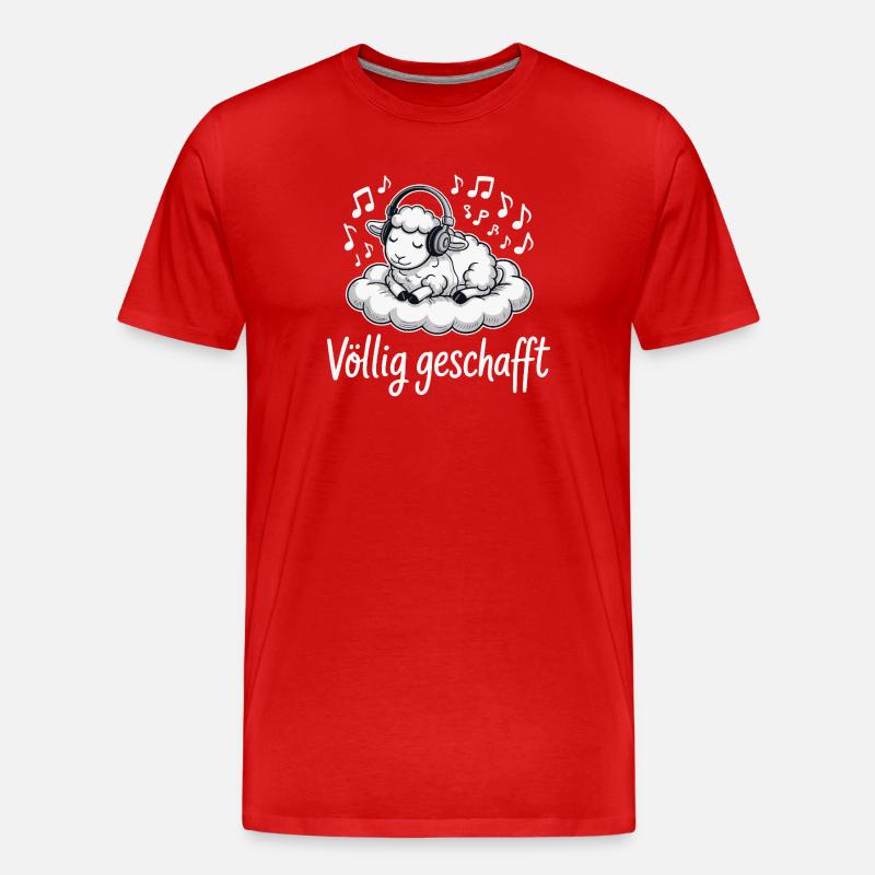 Conception de mouton entièrement réalisée - T-shirt bio Premium Homme - rouge