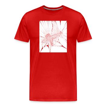 Revolt - Men's Premium Organic T-Shirt - red - Front - Damien (186cm)