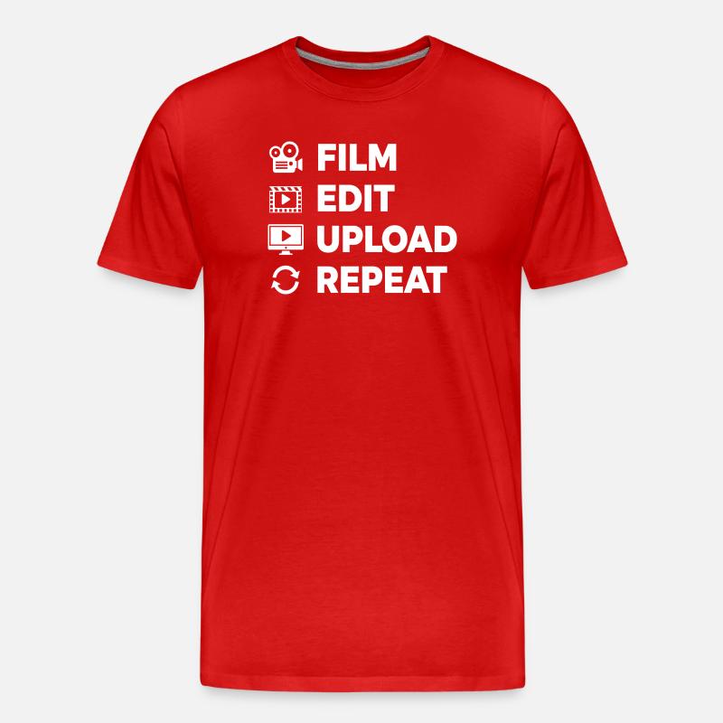 Video Editing Film Making Content Creator - Men's Premium Organic T-Shirt - red
