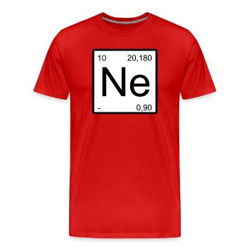 Neon Element Typografie - Männer Premium Bio T-Shirt - Rot - Vorne - Damien (186cm)