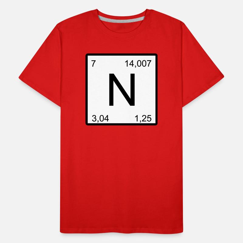 Nitrogen Symbol Square Design Nitrogen Men's Premium Organic T-Shirt