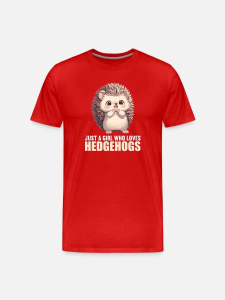 Igel - Männer Premium Bio T-Shirt - Rot