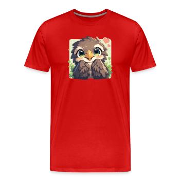 Adler - Männer Premium Bio T-Shirt - Rot - Vorne - Damien (186cm)