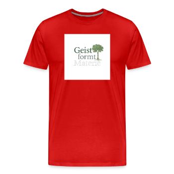 Geist formt Materie Baum - Männer Premium Bio T-Shirt - Rot - Vorne - Damien (186cm)