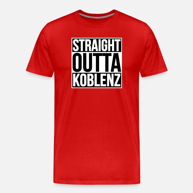 STRAIGHT OUTTA KOBLENZ - Männer Premium Bio T-Shirt - Rot