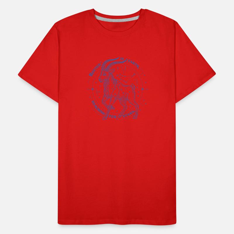 Steinbock Sternzeichen Geschenk – Erde & Sterne Design Männer Premium Bio T-Shirt