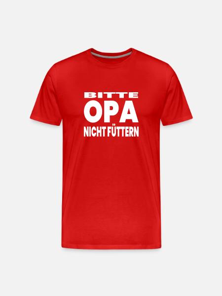 Opa - Männer Premium Bio T-Shirt - Rot