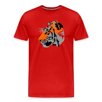 Tigre - T-shirt bio Premium Homme - rouge - Devant - Damien (186cm)