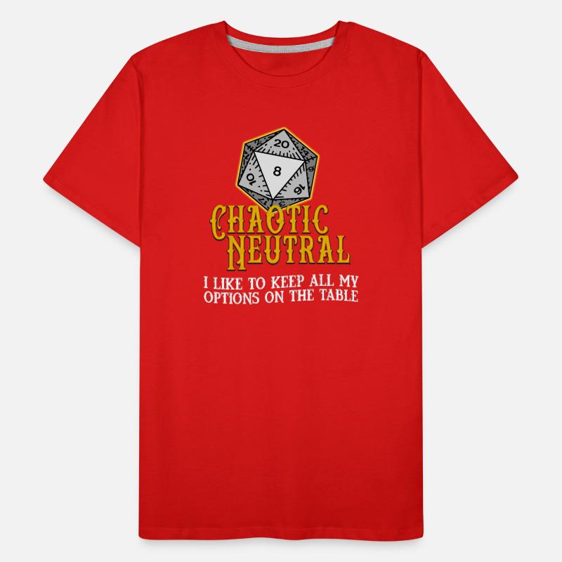 Neutre chaotique D20 T-shirt bio Premium Homme