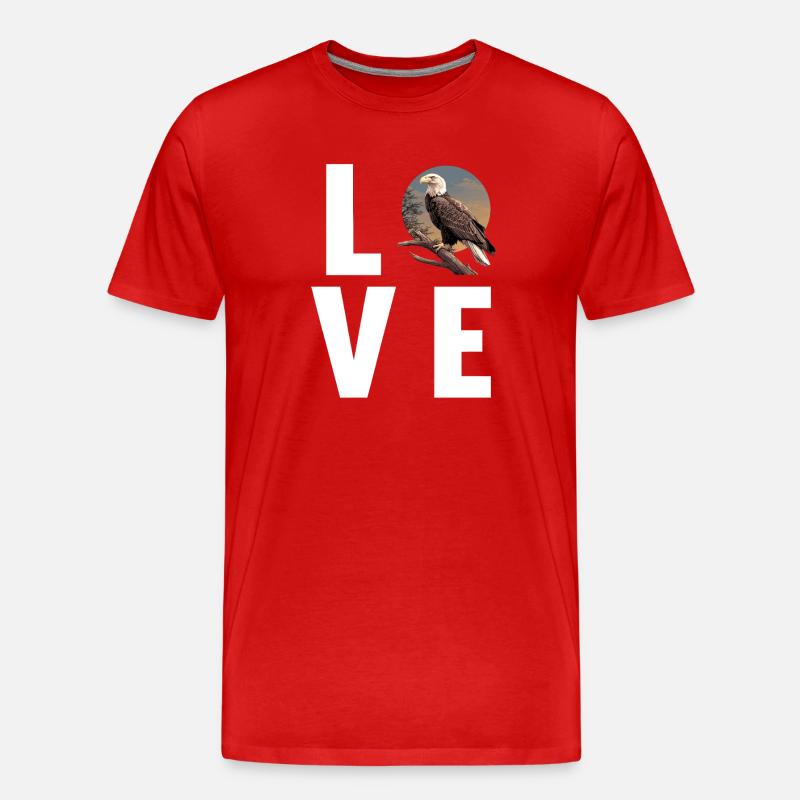Adler - Männer Premium Bio T-Shirt - Rot