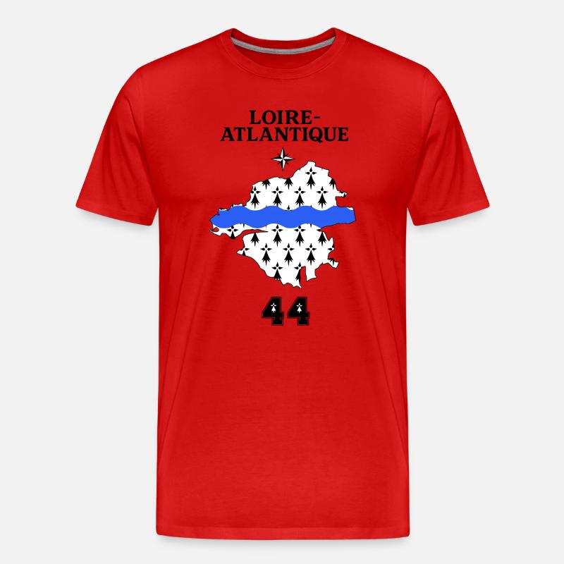 Loire Atlantique 44 - Männer Premium Bio T-Shirt - Rot