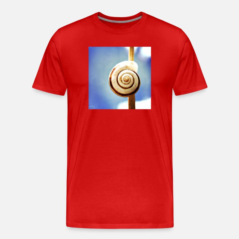 Schneckenhaus - Männer Premium Bio T-Shirt - Rot