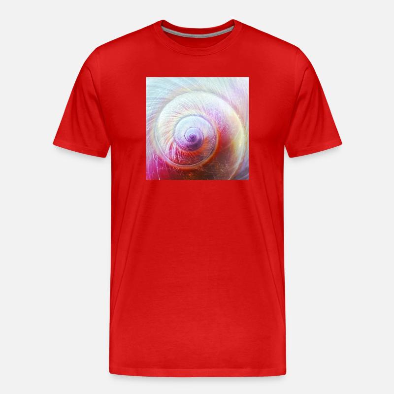 Spiralenschale - Männer Premium Bio T-Shirt - Rot