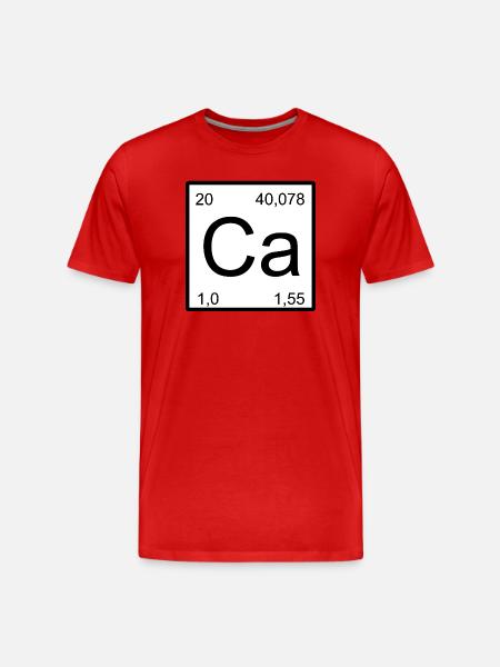 Calcium Symbol Graphic - Men's Premium Organic T-Shirt - red