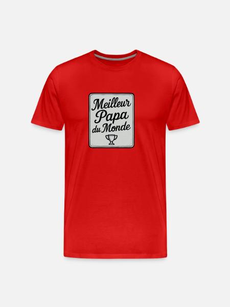 Verdens bedste far - Fars dag - Gave - Herre Premium T-shirt økologisk - rød