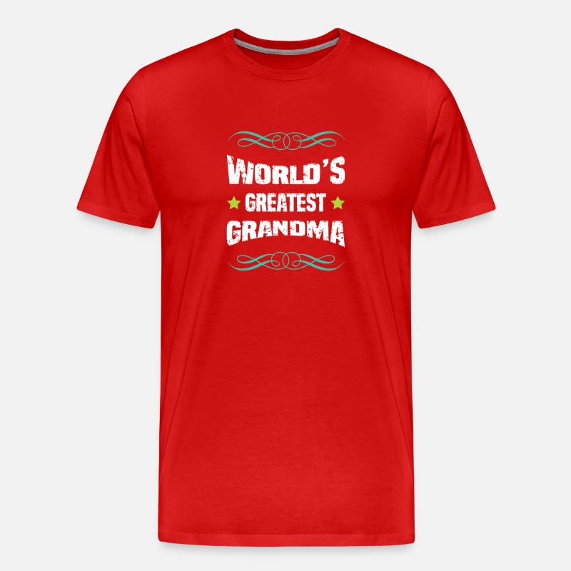 Welt's Größte Oma - Männer Premium Bio T-Shirt - Rot