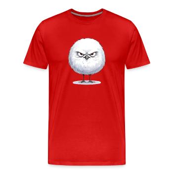 Grimmige runde Möwe  - Männer Premium Bio T-Shirt - Rot - Vorne - Damien (186cm)