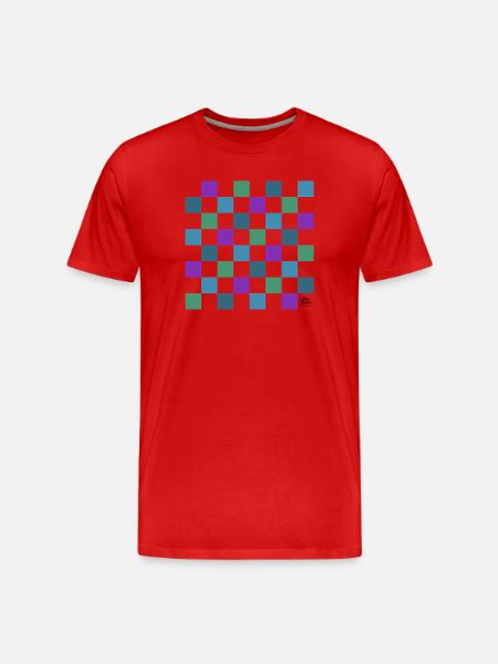 Chessboard - Design by Belly Buitton - Men's Premium Organic T-Shirt - red