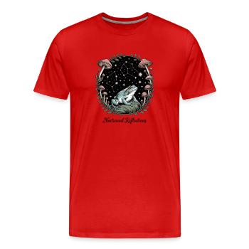 Nocturnal Reflections Frog Illustration - Men's Premium Organic T-Shirt - red - Front - Damien (186cm)