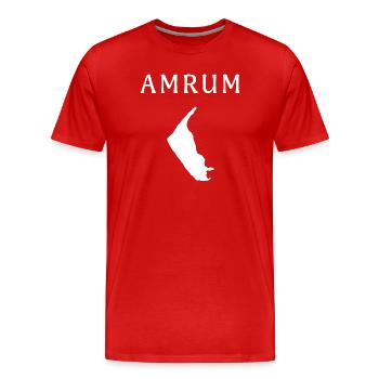 Amrum – your German island - Men's Premium Organic T-Shirt - red - Front - Damien (186cm)