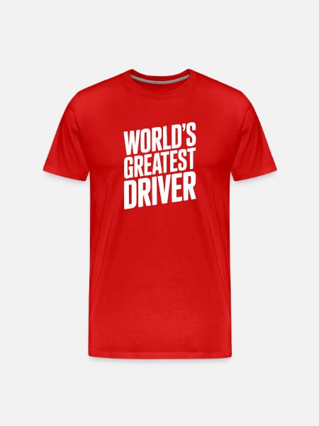 Der größte Fahrer der Welt - Männer Premium Bio T-Shirt - Rot