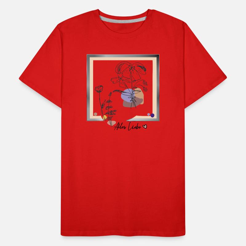 Picture frame with flowers Men's Premium Organic T-Shirt