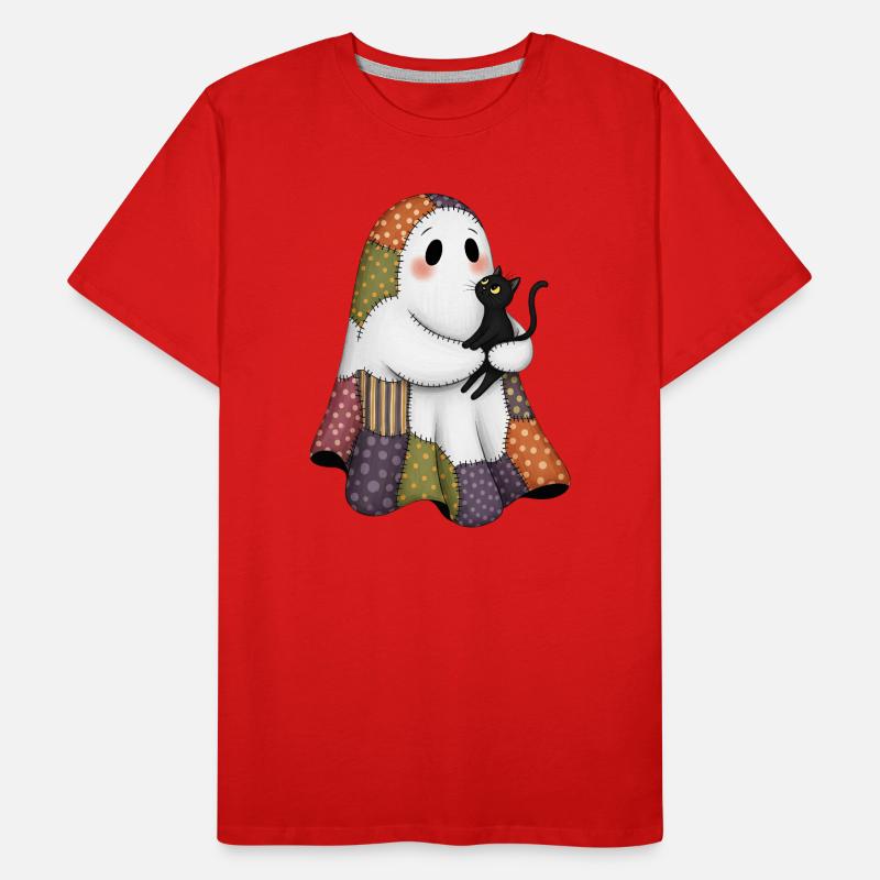 Patchwork fantôme avec chat noir T-shirt bio Premium Homme