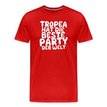 Tropea as a holiday destination - Men's Premium Organic T-Shirt - red - Front - Damien (186cm)