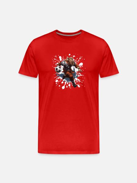 Viking Football Team - Men's Premium Organic T-Shirt - red