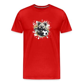 Koala Football Team - Men's Premium Organic T-Shirt - red - Front - Damien (186cm)