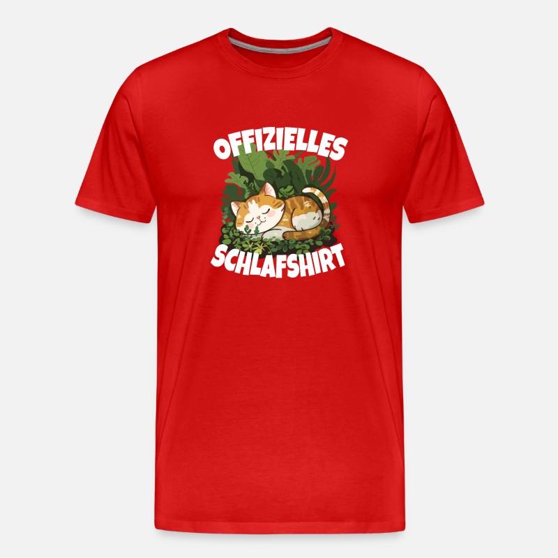 Offizielles Schlafshirt - Männer Premium Bio T-Shirt - Rot