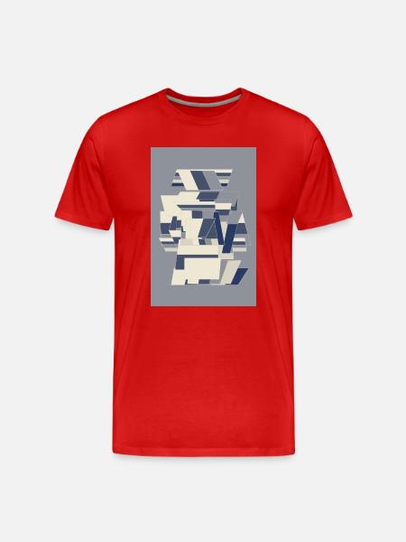 Blue Robot Warrior - Men's Premium Organic T-Shirt - red