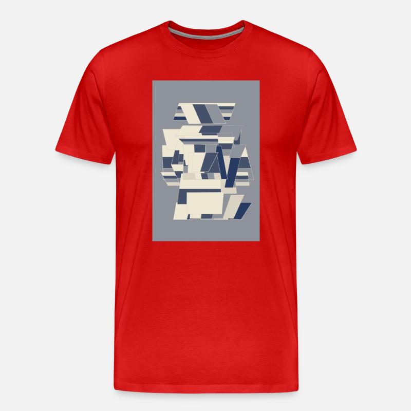 Robot guerrier bleu - T-shirt bio Premium Homme - rouge